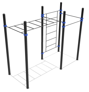 Classic monkey bar, Swedish wall & 2 pull-up bars Classic monkey bar, Swedish wall & 2 pull-up bars