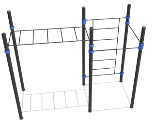 Classic monkey bar, Swedish wall & 2 pull-up bars extra image 2