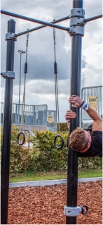 Crossbar with rings